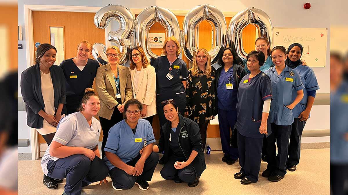 The Enhanced Post-Operative Care (EPOC Team at Queen Elizabeth Hospital Birmingham celebrates treating its 3,000th patient