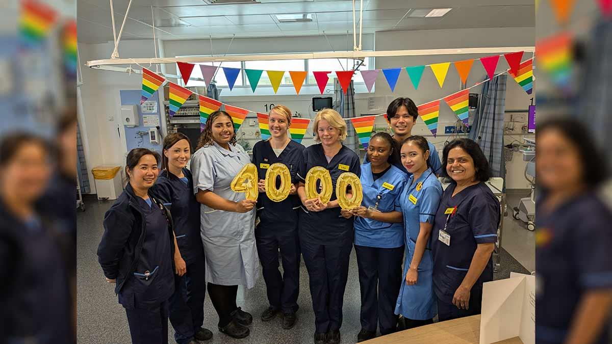 Members of the Enhanced Peri-Operative 
Care Unit (EPOC) Team at Queen Elizabeth 
Hospital Birmingham