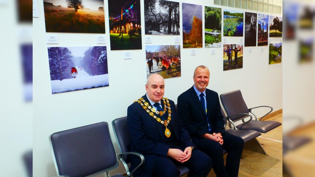 The Mayor of the Royal Town of Sutton Coldfield, Cllr John Perks, and Simon Jarvis, Hospital Executive Director, Good Hope Hospital