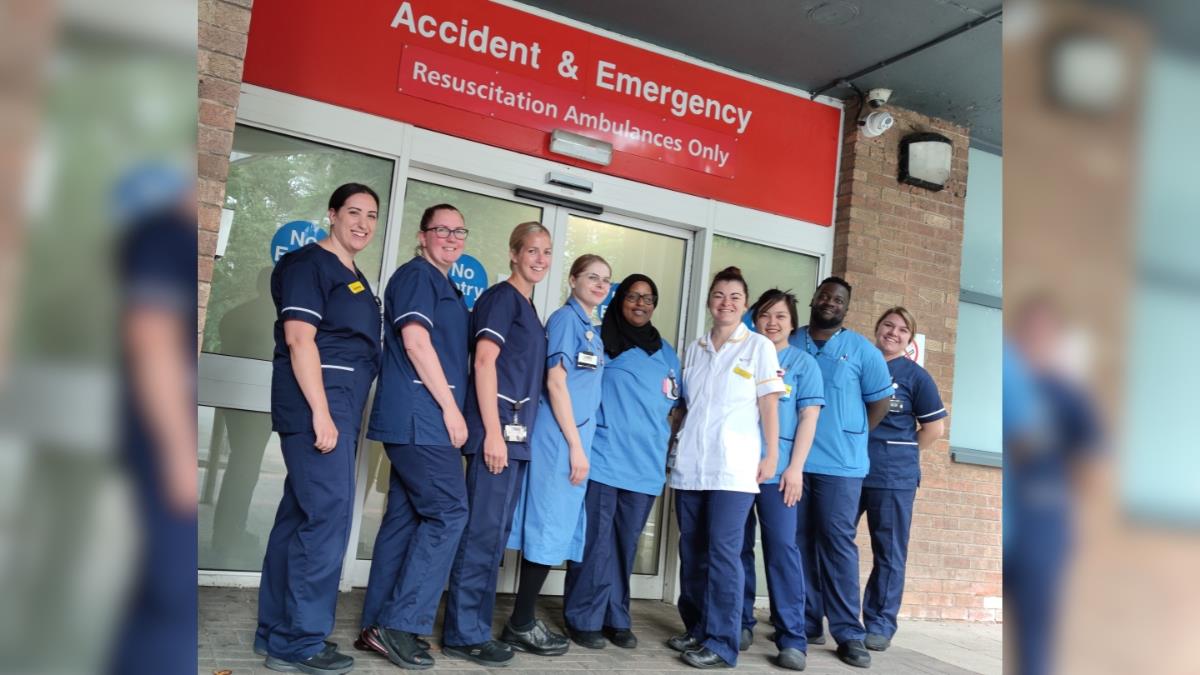 Nurses from the Emergency Department and Acute Medical Unit teams at Good Hope Hospital